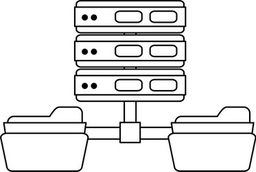 server web hosting related icon image vector image