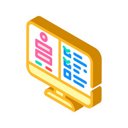 usability testing ux ui design isometric icon vector image