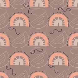 boho rainbow seamless pattern bohemian repeating vector image