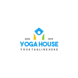 creative yoga house logo design Vector Image