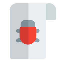 file information exploit by a bug vector image