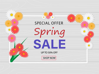 frame with spring blossoming cherry branches vector image