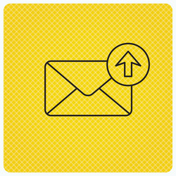 mail outbox icon email message sign vector image