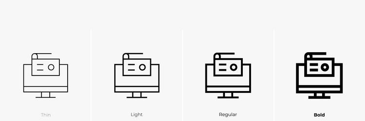 radio antenna icon thin light regular and bold vector image