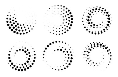 speed halftone geometric lines in circle form vector image