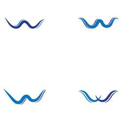W wave logo icon template Royalty Free Vector Image