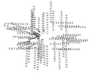 abstract background consisting of numbers vector image