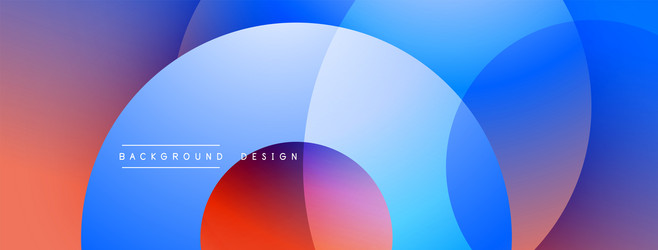 abstract composition with layered circular vector image