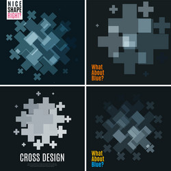 abstract design elements with cross vector image