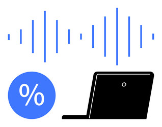 digital analytics and communication concept vector image