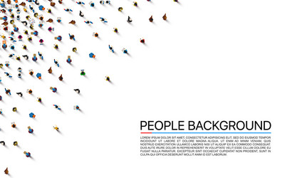 Diverse Group of People on White Background vector image