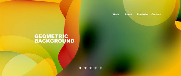 flowing gradient colors and round elements vector image