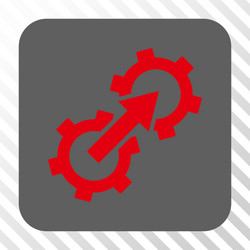 gear integration rounded square button vector image