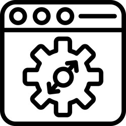 resolution linear style icon design vector image