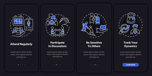 Support Group Onboarding Flow vector image