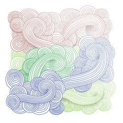 tangled pattern waves background vector image