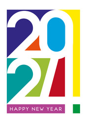 abstract multi coloured happy new year background vector image