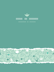 blossoming branches vertical torn seamless pattern vector image