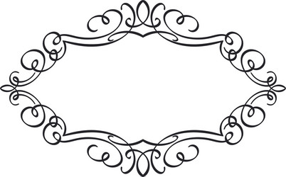 calligraphic design frame vector image