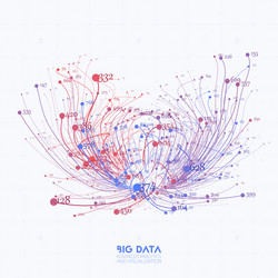 Complex Data Cloud Visualization vector image