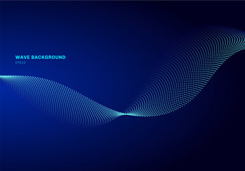 Dynamic Particle Wave Background vector image