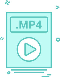 file files mp4 icon design vector image