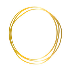 Gold frame beautiful simple golden design vintage Vector Image