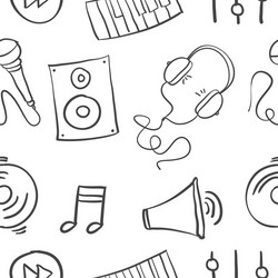 hand draw of music doodles Vector Image