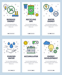 line art web and mobile app template set vector image