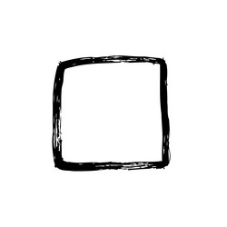 roughly drawn square with irregular outline on vector image
