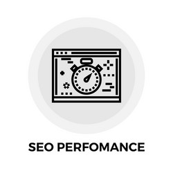 seo performance line icon vector image