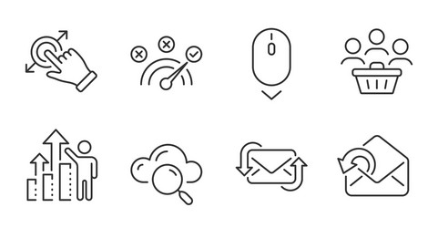 touchscreen gesture buyers and cloud computing vector image