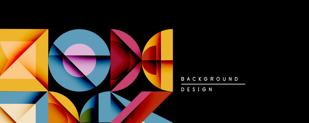 abstract geometric shapes overlap creating vector image