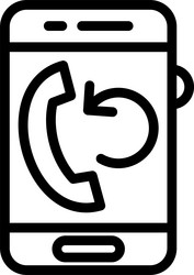 callbackreq linear style icon design vector image