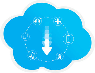 cloud computing vector image