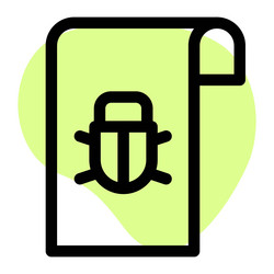 file information exploit by a bug vector image