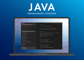 java programming language vector image