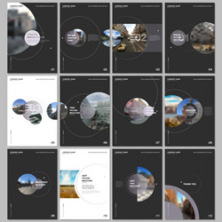 minimal brochure templates with circle elements vector image