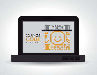 scan qr code design vector image