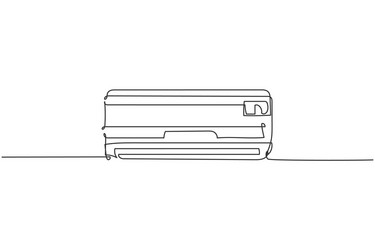 single continuous line drawing wall air vector