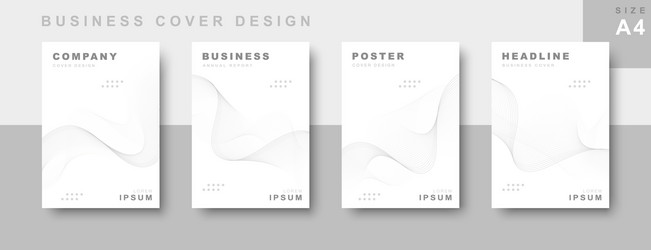 Wavy Business Cover Templates vector image