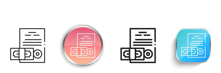 bail icon thin linear regular and button style vector image