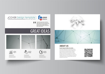 Business templates for square design brochure vector