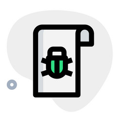 file information exploit by a bug vector image