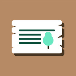 flat icon design collection paper from tree vector image