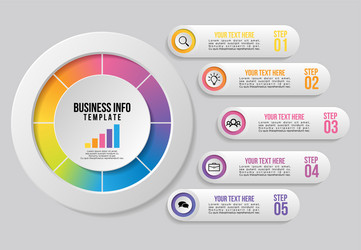 infographic design template with options steps vector image