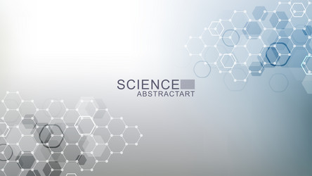 modern science background with lines dots vector image