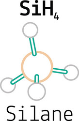 Sih4 silane molecule Royalty Free Vector Image
