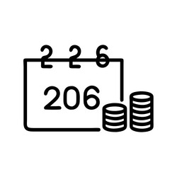 calendar happy new year 2026 with graph and stack vector image