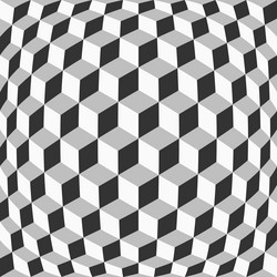 Distorted Cube Grid vector image